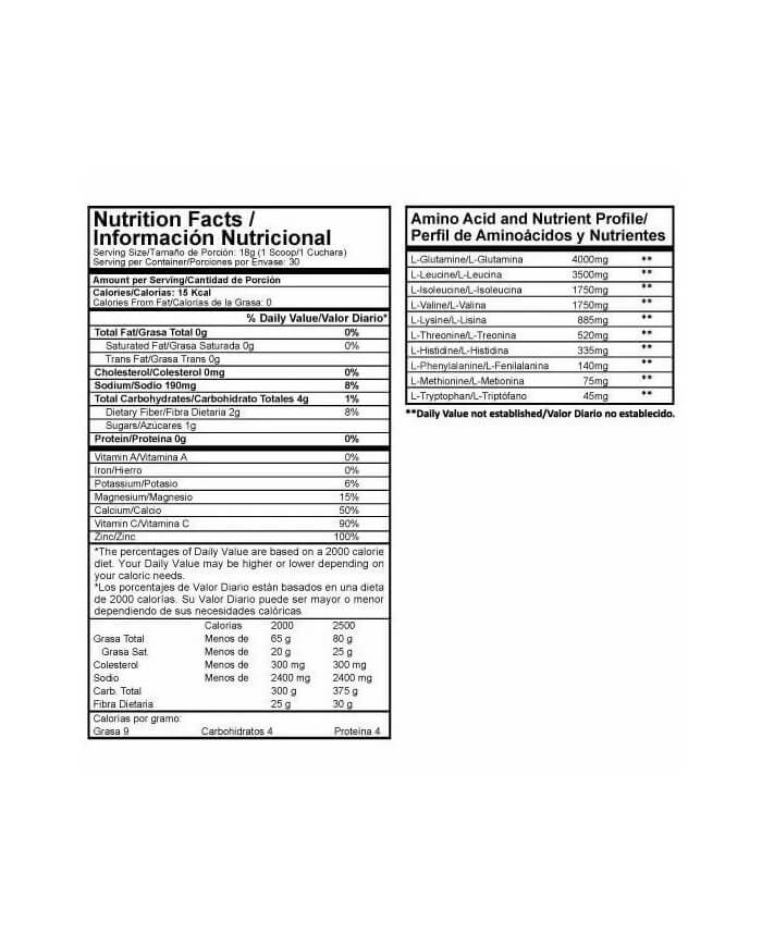 Army tabla nutricional