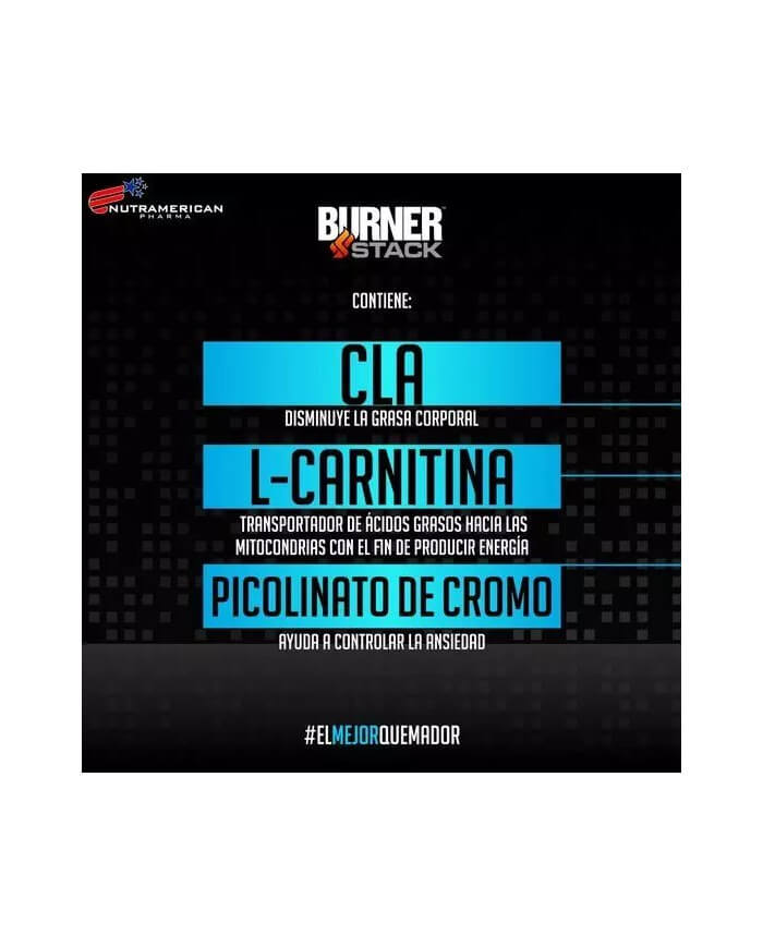 Burner stack quemador de grasa Envío GRATIS Nutramerican pharma