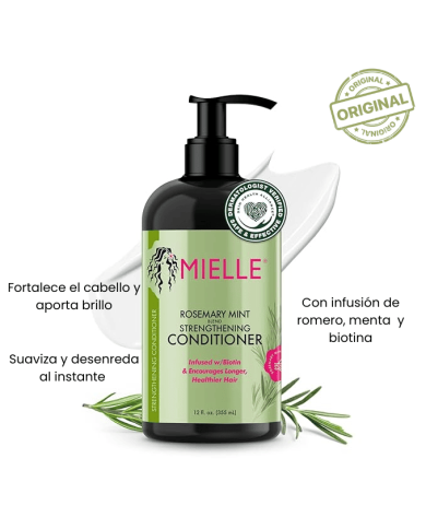 Acondicionador Mielle Organics con romero y menta Acondicionador Mielle Organics con romero y menta