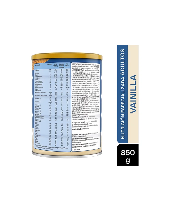 Ensure advance 850 gramos Ensure advance 850 gramos