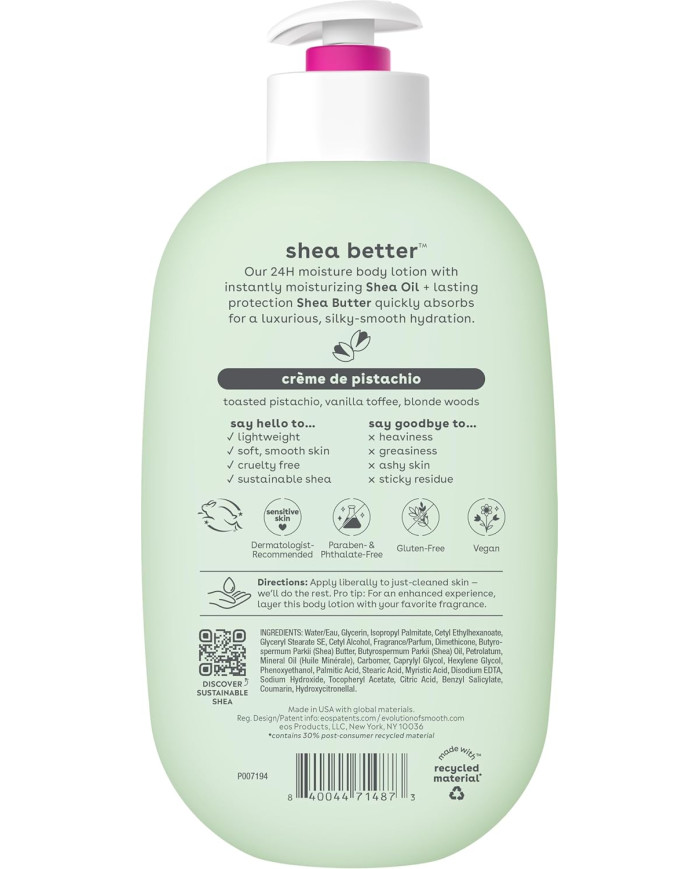 Crema Corporal EOS Shea Better Pistacho 473ml